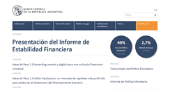 Desktop Screenshot of clientebancario.bcra.gov.ar