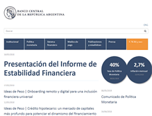 Tablet Screenshot of clientebancario.bcra.gov.ar